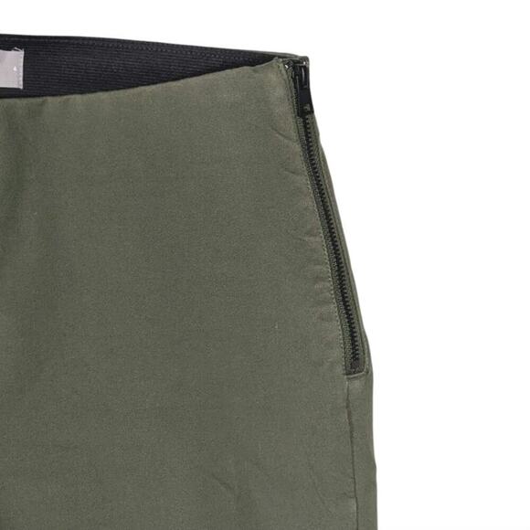 Everlane The Size-Zip Stretch Cotton Ankle Pants Army Green Minimalsit Size 4 - Picture 3 of 9